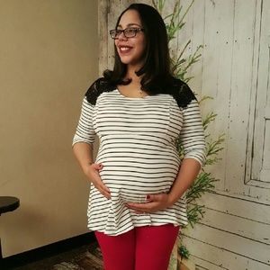 Maternity Striped Blouse